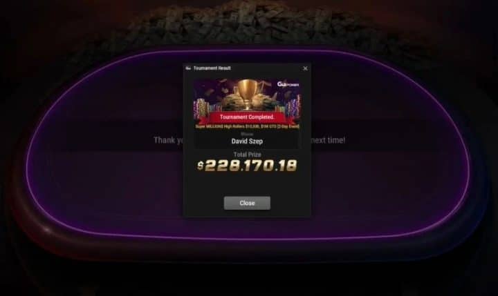 El húngaro David Szep se coronó en el Super MILLION$ este martes