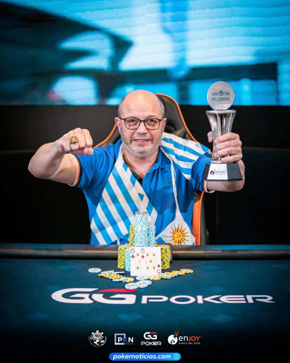 Piazza juntó Alfa y Omega en las WSOP Uruguay y se quedó con el anillo de la Final Millonaria