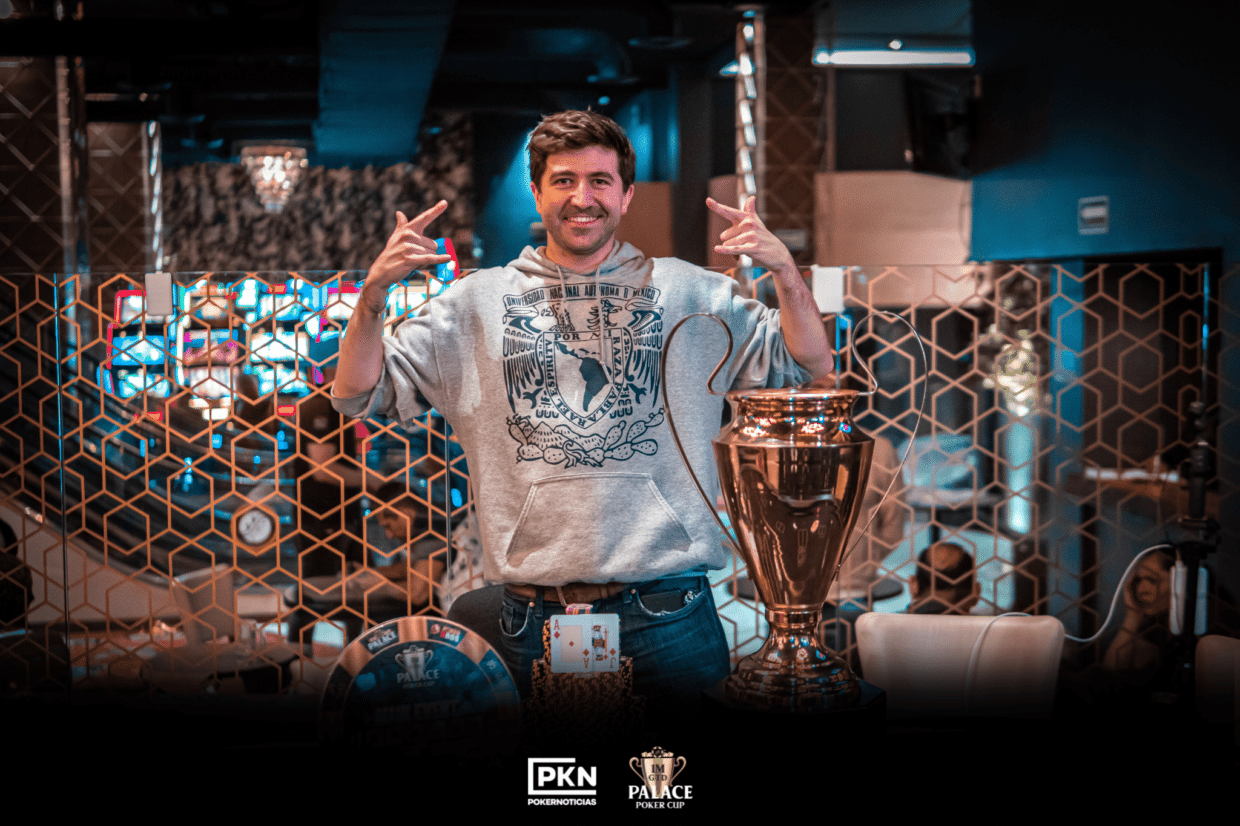 Campero tuvo un domingo soñado y se llevó el trofeo más codiciado de la Palace Poker Cup