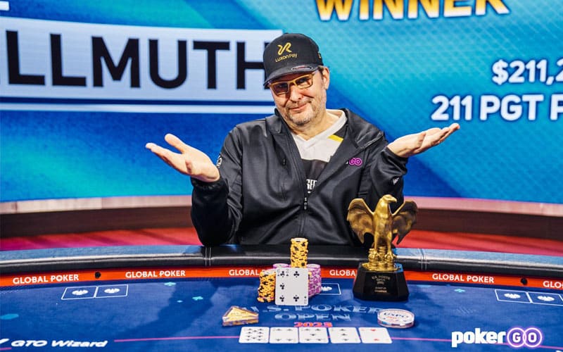 Hellmuth sumó a su extenso historial su primera águila dorada del US Poker Open
