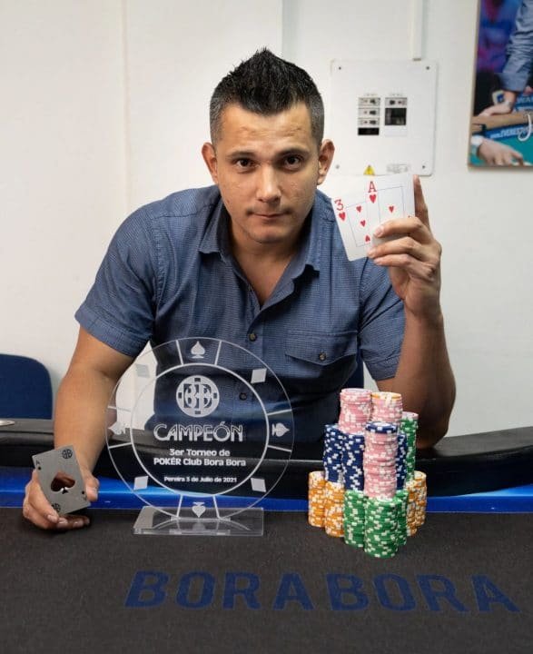 Andrés Pérez, Campeón 3er Torneo de Poker Club BORA BORA